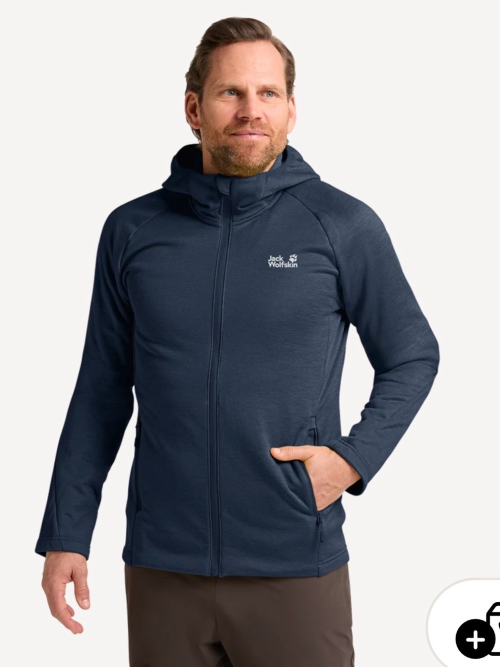 Jack Wolfskin Zip Up Hoodie Jacket Men’s M, running winter
